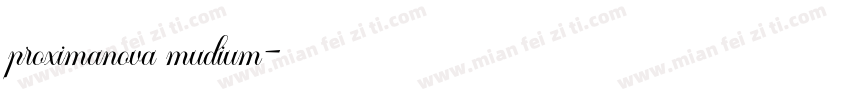proximanova mudium字体转换